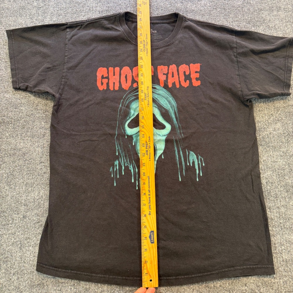 Ghost Face Scream Horror Movie Graphic T-Shirt Mens Large Black Halloween Tee - Picture 5 of 8